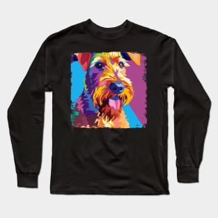 Irish Terrier Dog Pop Art - Dog Lover Gifts Long Sleeve T-Shirt